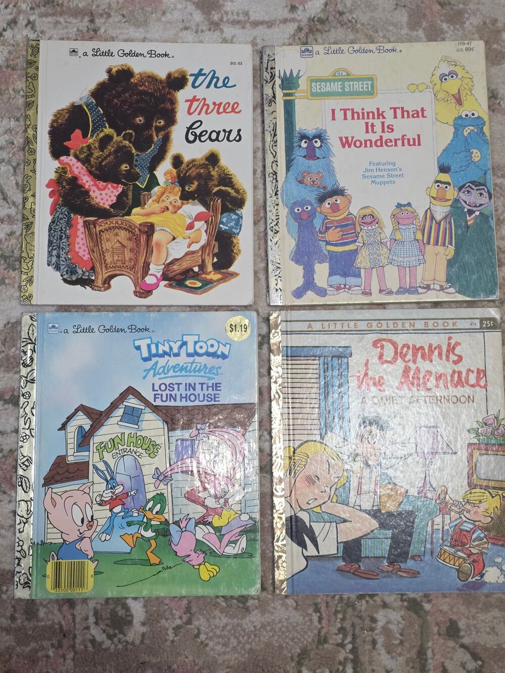 A set of 4 Little Golden Books-The Three Bears and others